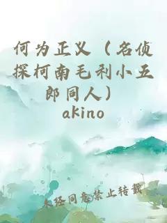 何為正義（名偵探柯南毛利小五郎同人）