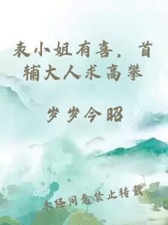 表小姐有喜，首輔大人求高攀