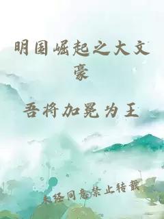 明國崛起之大文豪