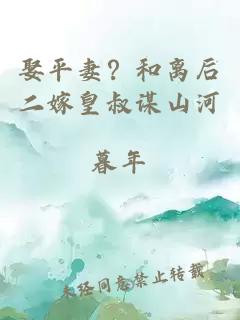 娶平妻？和離后二嫁皇叔謀山河