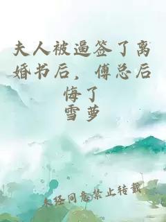 夫人被逼簽了離婚書后，傅總后悔了