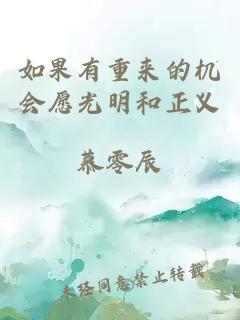 如果有重來的機會愿光明和正義