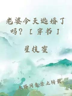 老婆今天逃婚了嗎？［穿書］
